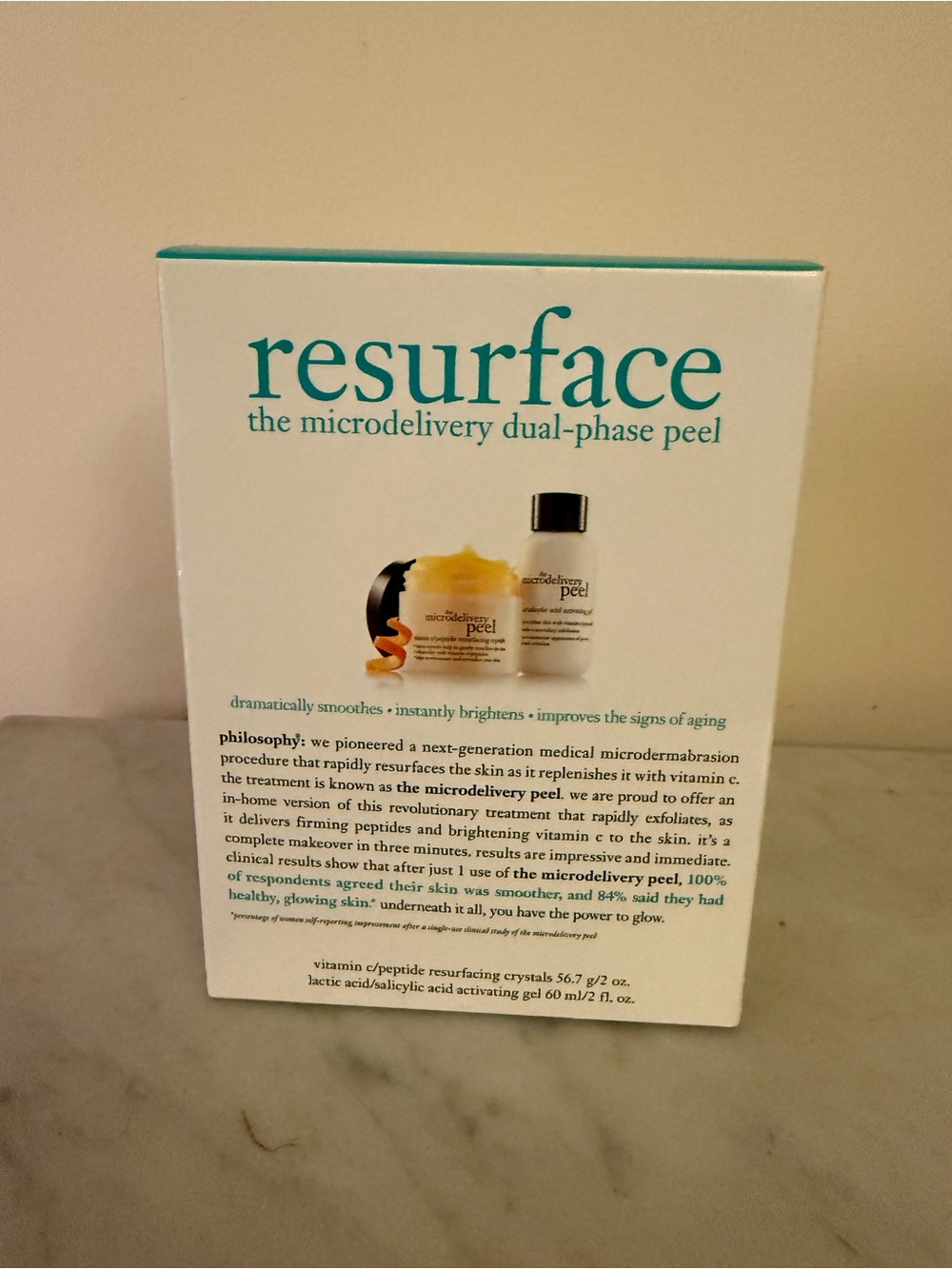Philosophy RESURFACE Microdelivery Dual-Phase Peel 2oz Kit NEW In Box